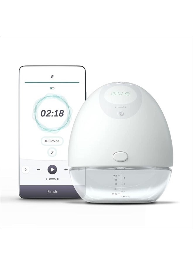 elvie Breast Pump - Single, Wearable Breast Pump with App - The Smallest, Quietest Electric Breast Pump - Portable Breast Pump Hands Free & Discreet - Automated with Four Personalized Settings  - Image 1