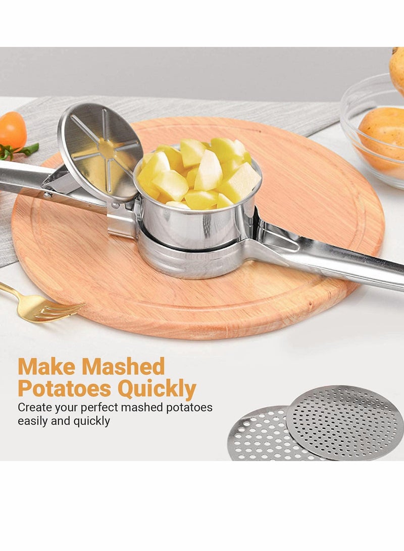 KASTWAVE Stainless Steel Potato Ricer, Potato Masher for Potatoes, Fruits, Vegetables, Yams, Squash, Baby Food and More with 3 Interchangeable Discs for Fine - Image 5