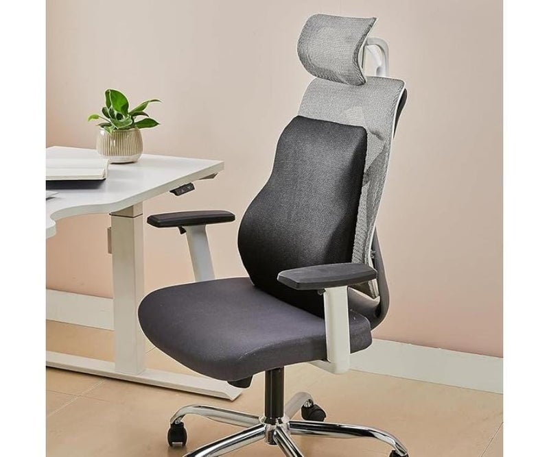 Lower back support pillow for office chair and car seat, medical back pillow to support posture and relieve back pain, comfortable backrest for sitting for long periods (black) - Image 2