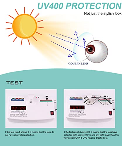 GQUEEN Fake Glasses Women Men Clear Lens Metal Frame UV400 Protection Fashion Retro Pilot Style Eyeglasses - Image 4