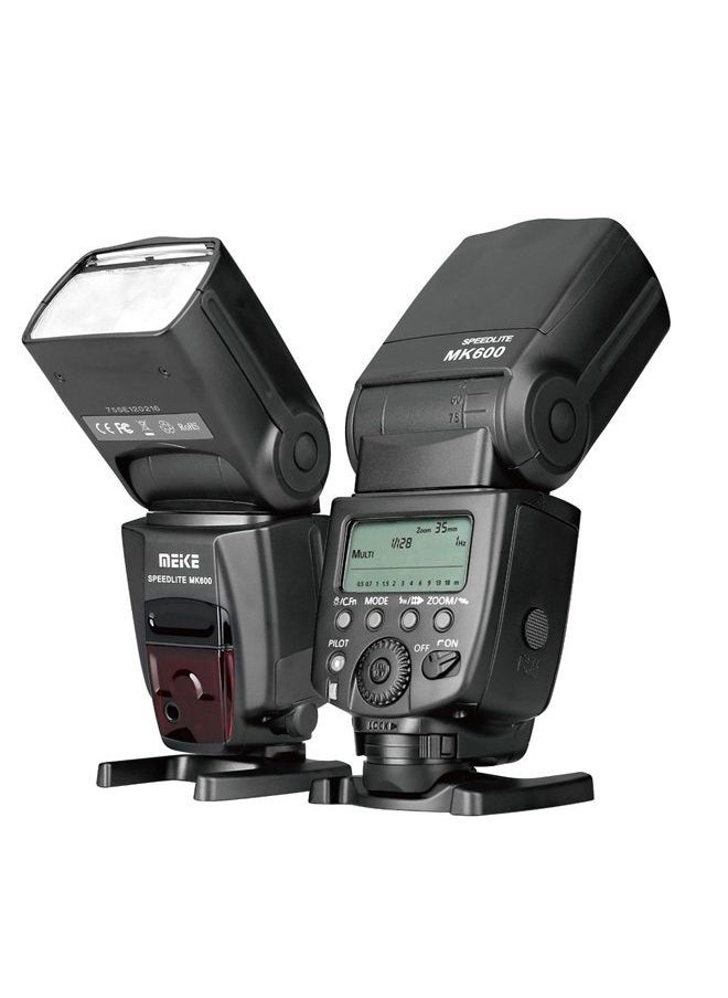 Meike - MK600 High Speed Sync TTL Speedlight Camera Flash Compatible with DSLR Cameras 1300D 70D 6D 5DII 5DIII 7D 60D 550D 600D 650D 800D 4000D,etc - Image 1