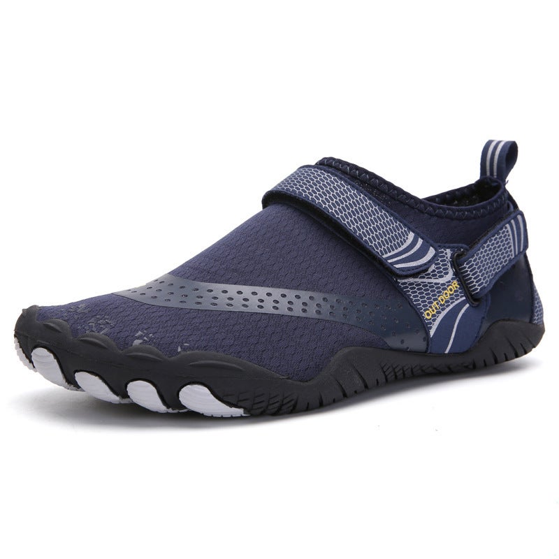 Cross-border 2024 Spring New Fashion Five-finger Couples Breathable Beach Shoes Wading Shoes Parent-child plus size A021 dark blue