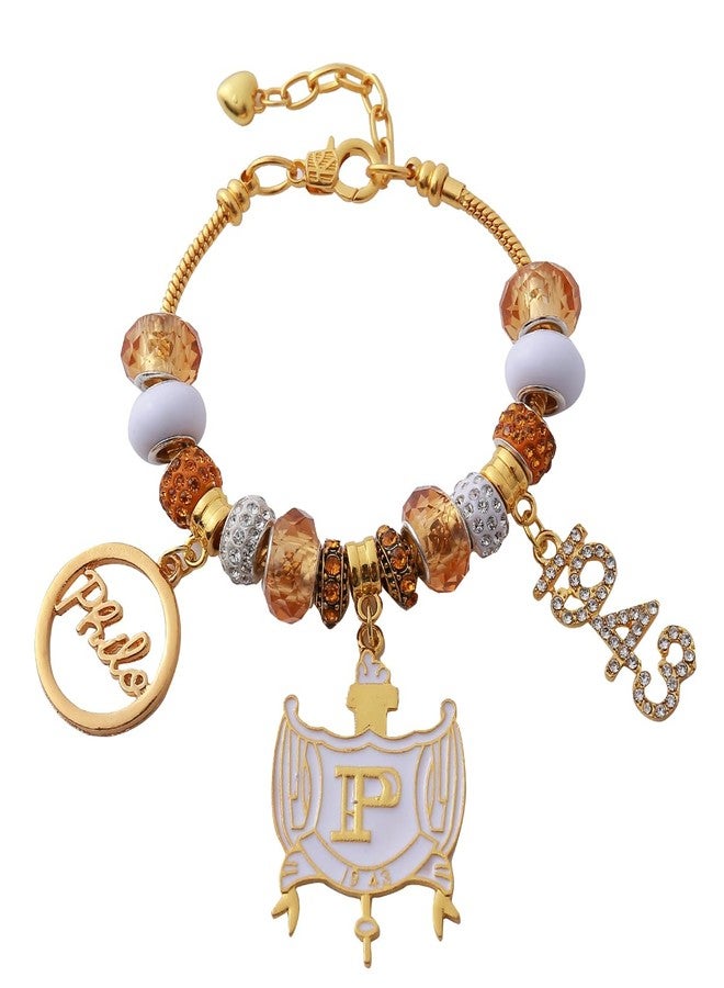 HUSURU Gold Soror Beaded Pendants Greek Sorority SGR Bracelets Life Members Gifts Jewelry - Image 1