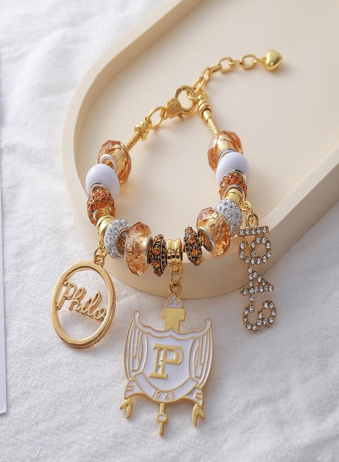 HUSURU Gold Soror Beaded Pendants Greek Sorority SGR Bracelets Life Members Gifts Jewelry - Image 5