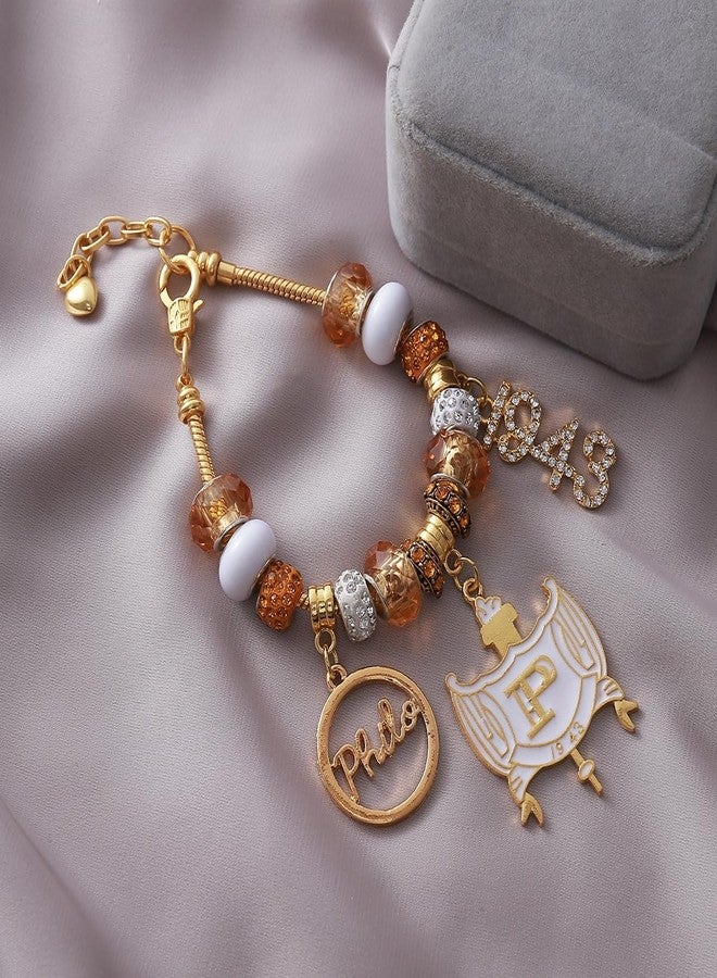 HUSURU Gold Soror Beaded Pendants Greek Sorority SGR Bracelets Life Members Gifts Jewelry - Image 3