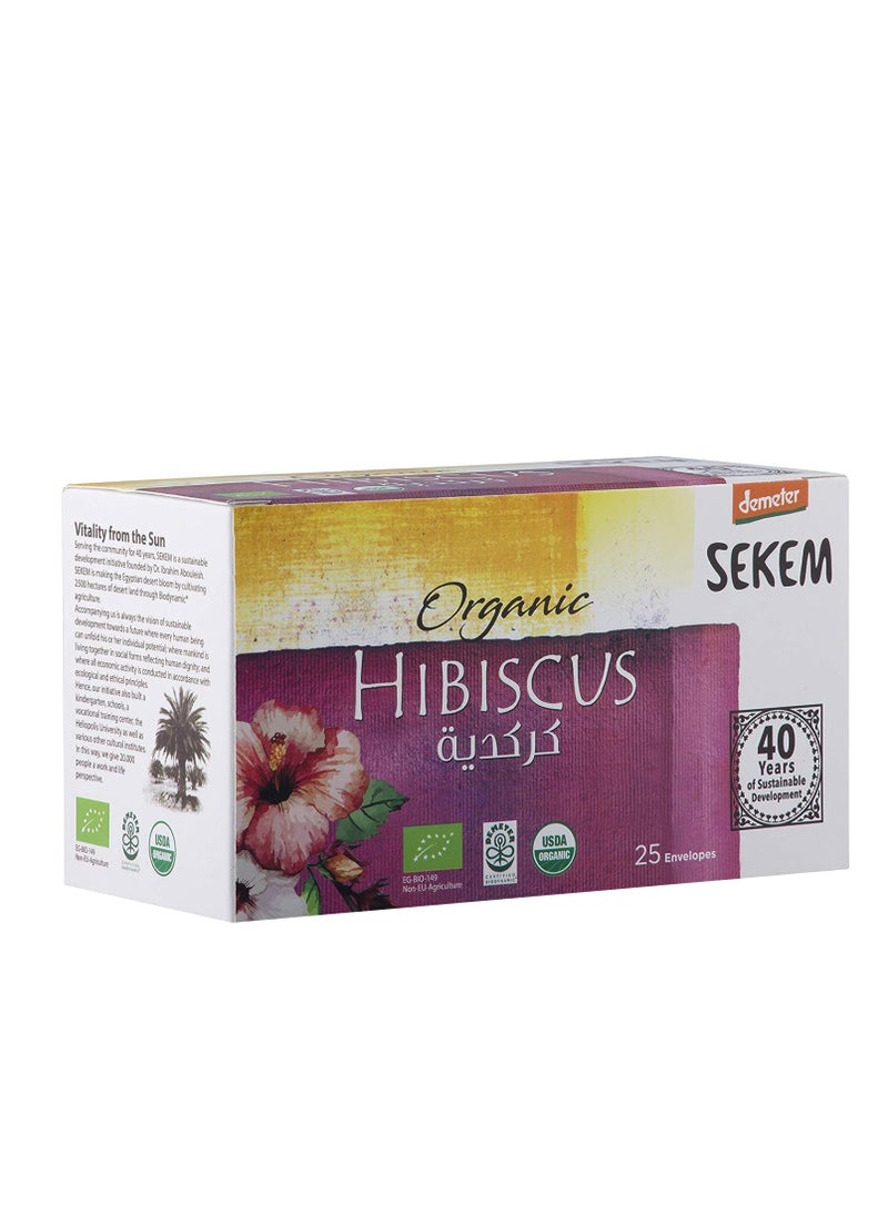 Demeter - Sekem Organic Hibiscus Tea Bags 25'S - Image 1