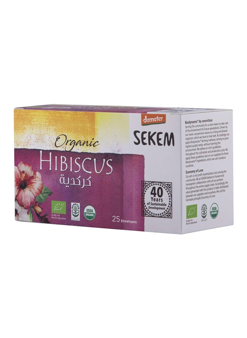 Demeter - Sekem Organic Hibiscus Tea Bags 25'S - Image 1