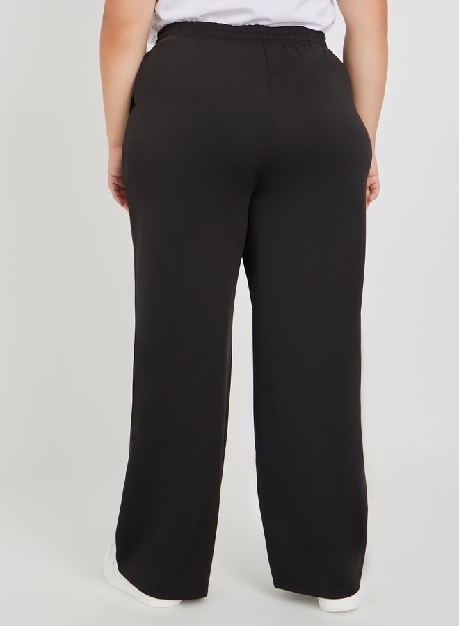 Styli Styli Plus Size Solid Wide Leg Joggers  - Image 4