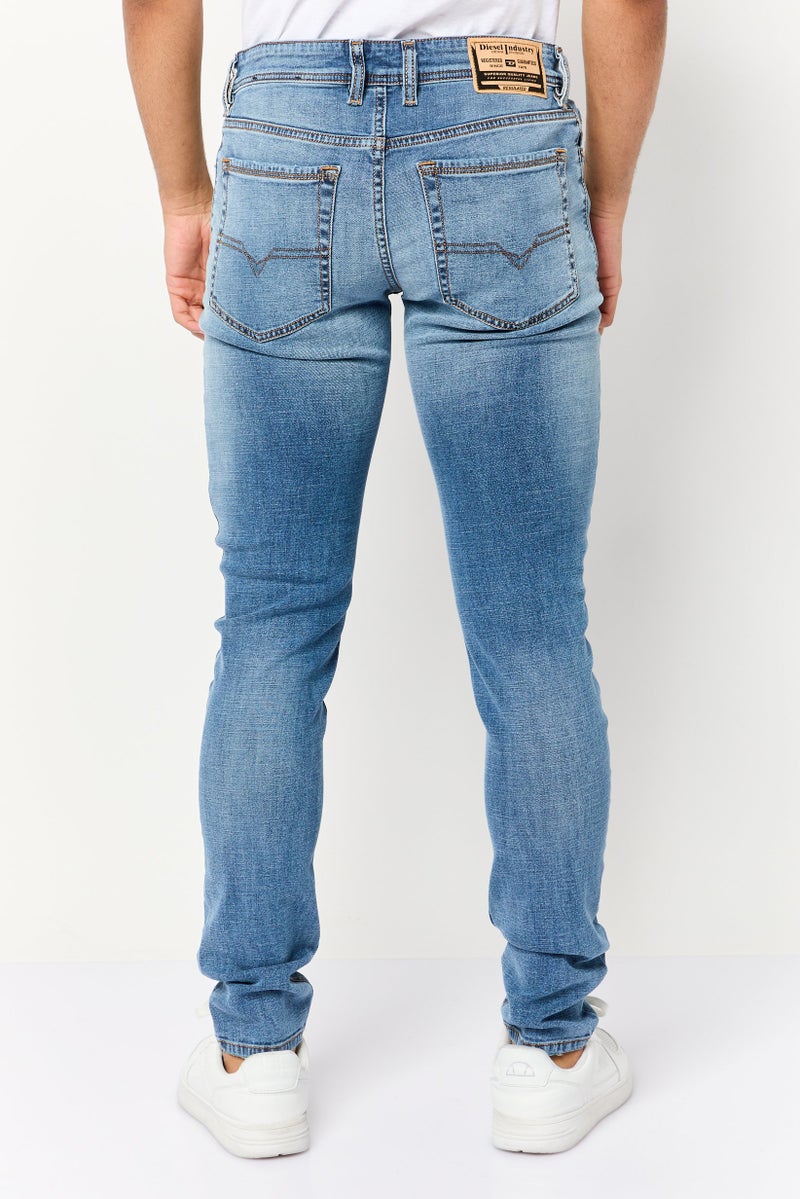 DIESEL جينز دنيم ضيق للرجال، مغسول، أزرق - Image 2