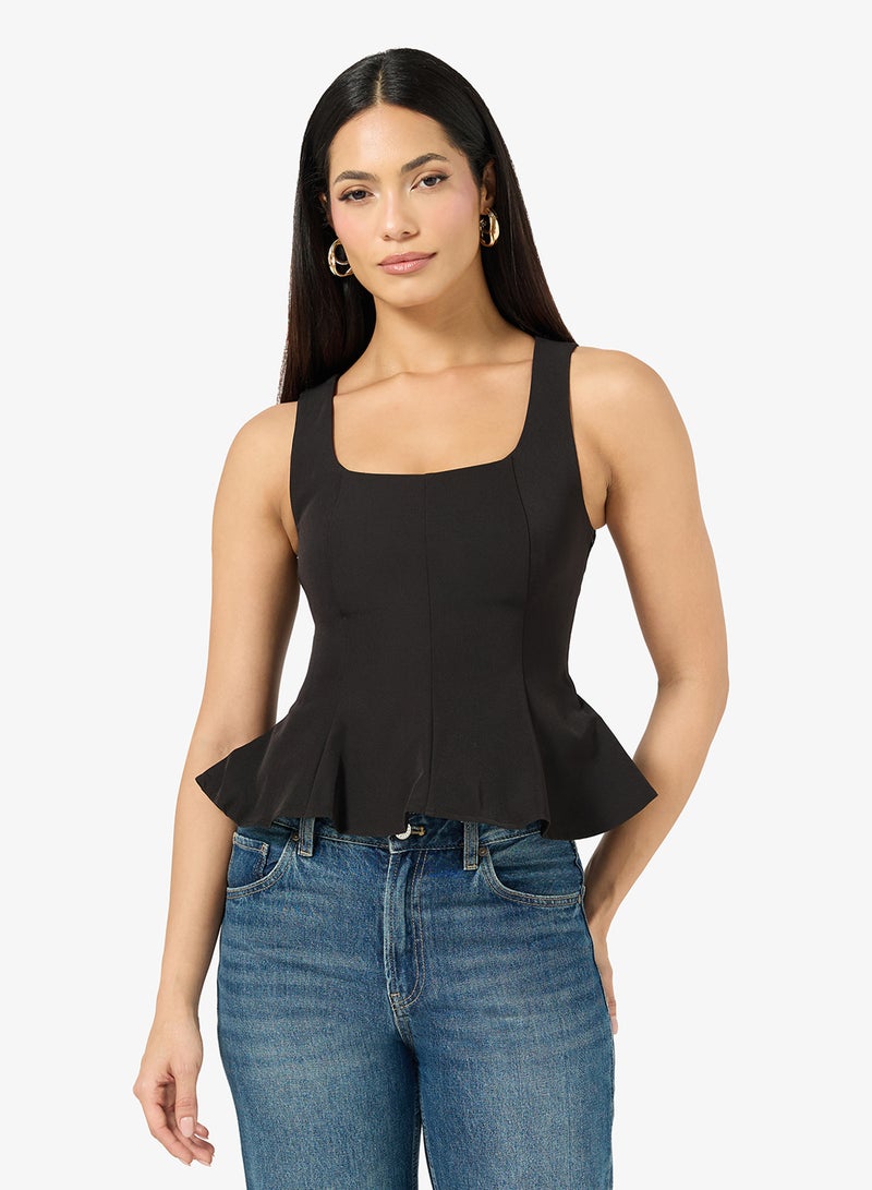 ONLY Strap Detail Peplum Top - Image 1