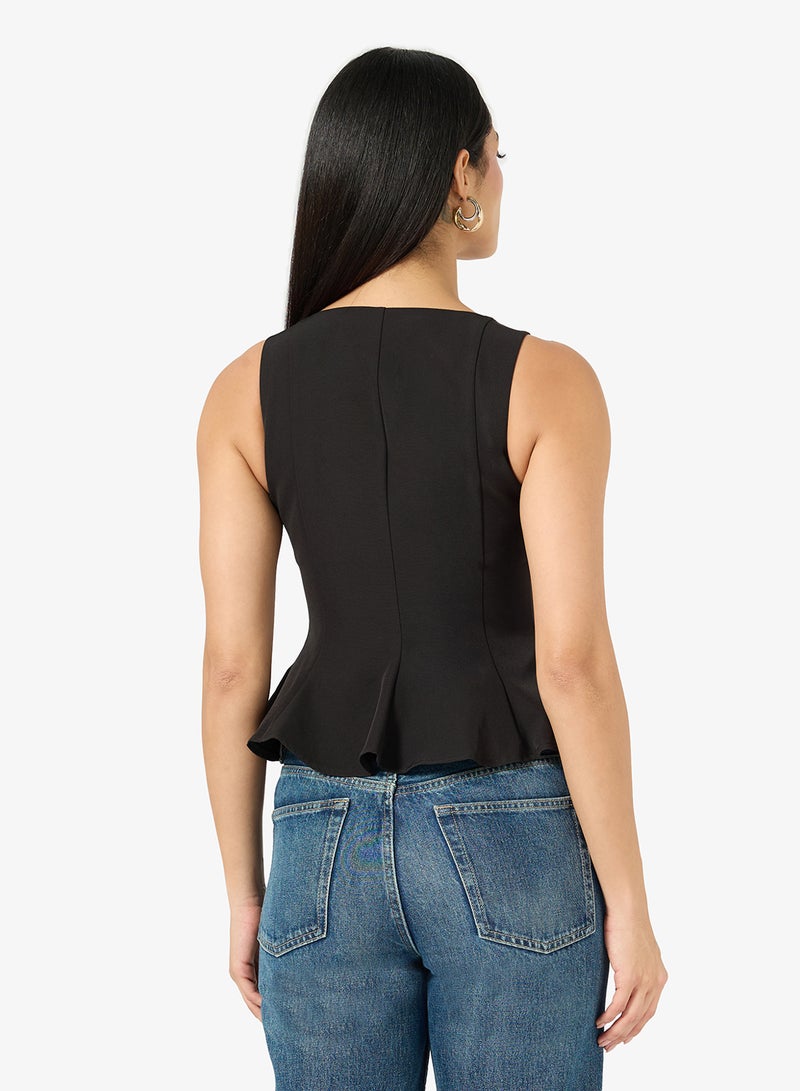 ONLY Strap Detail Peplum Top - Image 2