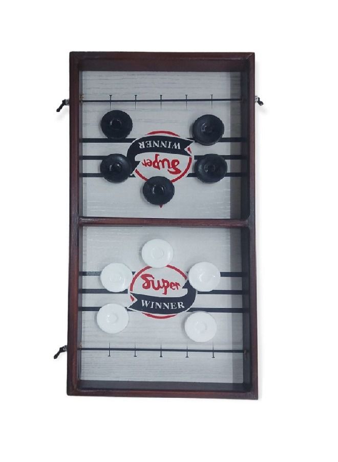 Sling Puck Game Small Size Hockey Board Wooden For Kids Adults (Super Winner)(CM 40*20)