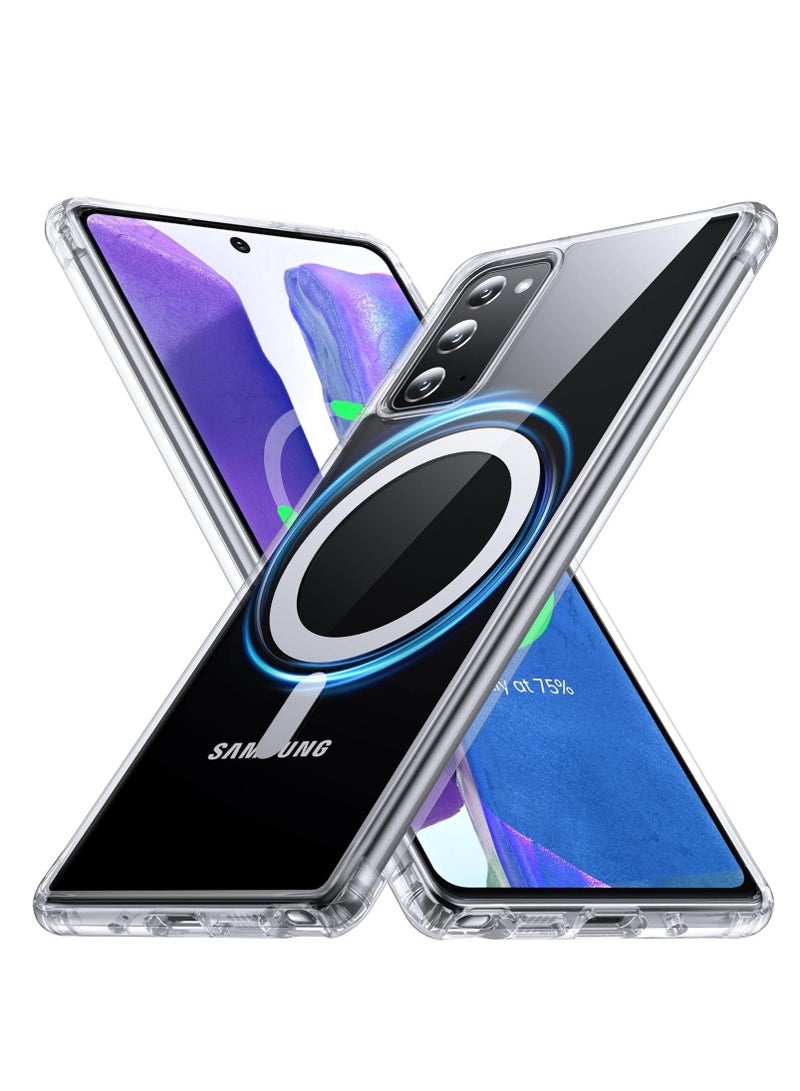 for Samsung Galaxy Note 20 Ultra Case Clear [Compatible with Magsafe] [Strong Magnet] [Non-Yellowing] Magnetic Slim Thin Bumper Phone Cover, Lightweight, and Durable Clear - Image 1