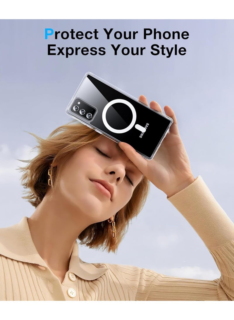 for Samsung Galaxy Note 20 Ultra Case Clear [Compatible with Magsafe] [Strong Magnet] [Non-Yellowing] Magnetic Slim Thin Bumper Phone Cover, Lightweight, and Durable Clear - Image 5