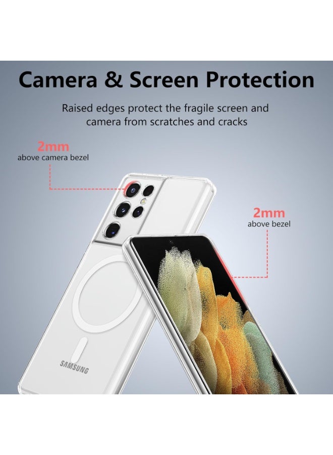 for Samsung Galaxy Note 20 Ultra Case Clear [Compatible with Magsafe] [Strong Magnet] [Non-Yellowing] Magnetic Slim Thin Bumper Phone Cover, Lightweight, and Durable Clear - Image 4