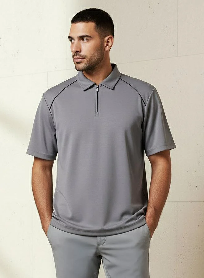 Love Pangolin Love Pangolin Men Half Zip Polo T shirt