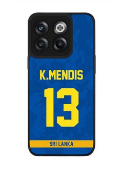 Rugged Black Edge Case for OnePlus 10T, Slim fit Soft Case Flexible Rubber Edges Thin Cover - Player Name - Kusal Mendis, Jersey Number- 13