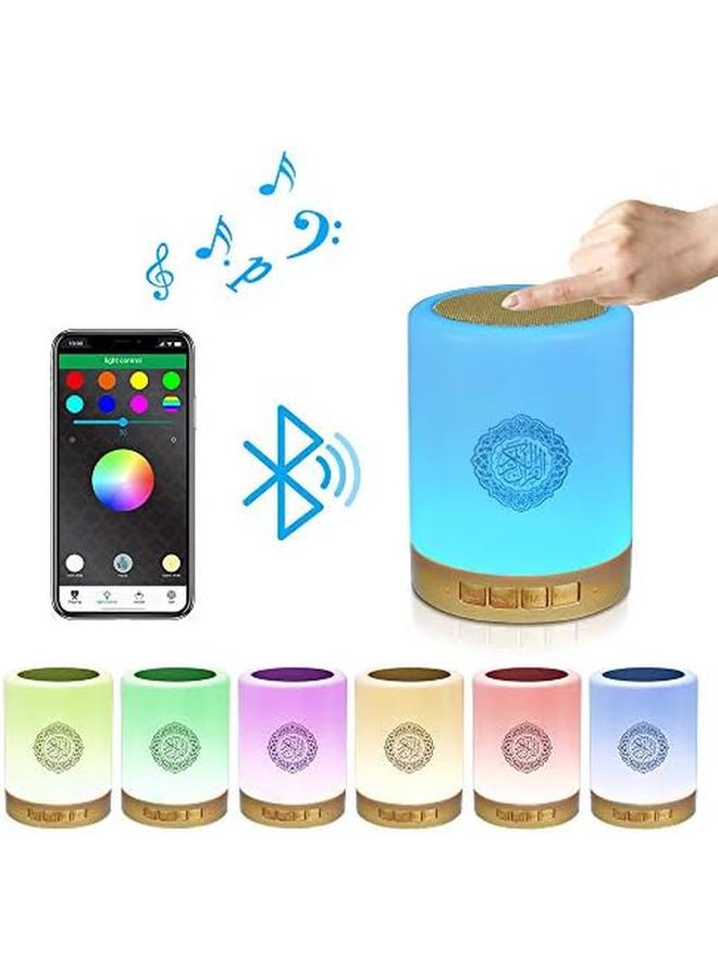 Equantu Portable Quran Speaker Touch Led Lamp Multi Colors And Reciters. Smart Table Lamp Touch Portable Lighting Color Changing Led Light For Bedrooms Living Room Bluetooth Quran Speaker Mp3 Fm Radio - Image 3