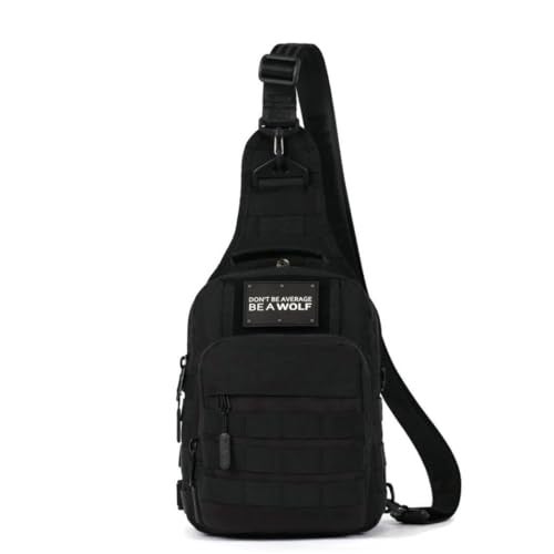 WOLFpak 9L Tactical Sling Bag |Concealed Carry CCW Backpack |Military Crossbody EDC Daypack Molle Chest Shoulder Pack for Hiking, Travel, Work | (Alpha Black) - Image 1