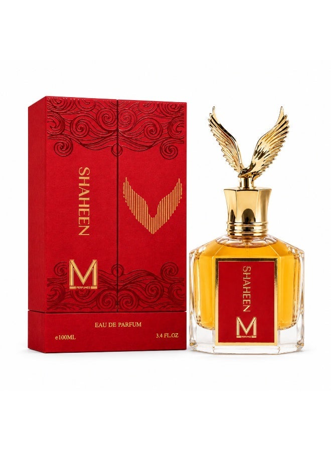 VM PERFUMES SHAHEEN Eau de Parfum – Saffron Rose & Woody Oud –Unisex Fragrance – 100ml - Image 1