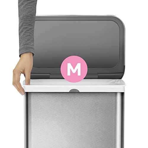 simplehuman Code M 100 Count, Dispenser Pack Custom Fit Liners, Drawstring Trash Bags, 45 Liter / 11.9 Gallon, White - Image 4