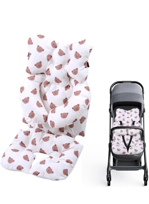 Infant Seat Pad Stroller Liner Universal Thickened Stroller Pad with C-Shaped Pillow for Baby Soft Pad, Carrier, Stroller Anti-Slip Pad for Babies Children Toddlers