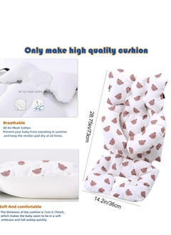 Rightsure Infant Seat Pad Stroller Liner Universal Thickened Stroller Pad with C-Shaped Pillow for Baby Soft Pad, Carrier, Stroller Anti-Slip Pad for Babies Children Toddlers  - Image 2
