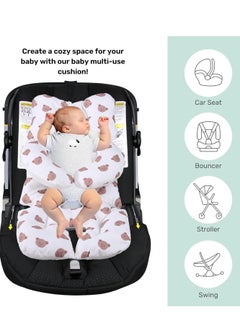 Rightsure Infant Seat Pad Stroller Liner Universal Thickened Stroller Pad with C-Shaped Pillow for Baby Soft Pad, Carrier, Stroller Anti-Slip Pad for Babies Children Toddlers  - Image 4