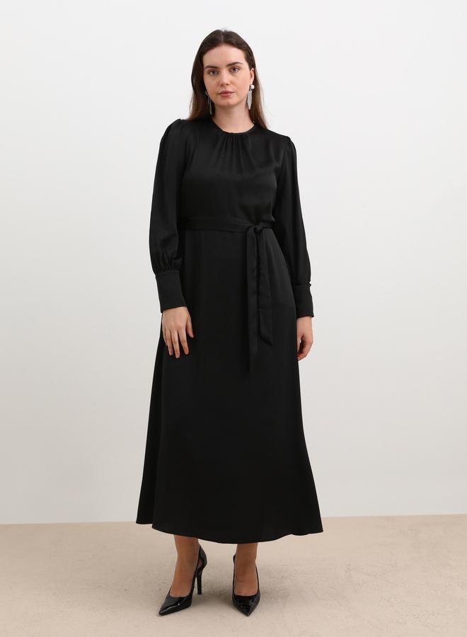 مودانيسا فستان طويل بمقاس كبير بتفاصيل ربطة - Image 1