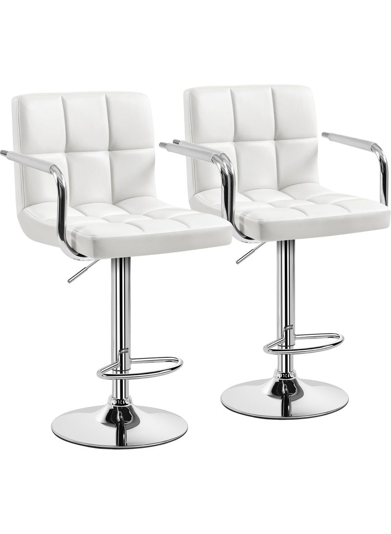 1 Pc ,Kitchen Leather PU Contoured Back Bar Stool Cafe High Bar Chair - Image 1