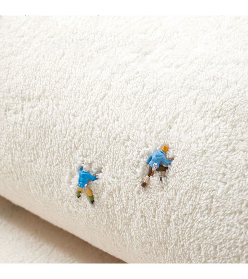 31.5x63 Inch Faux Fur Cream White Plush Cute Dog Shape Carpet Non Slip Living Room Sofa Decor Mat For Bedroom Bathroom Window - Image 4