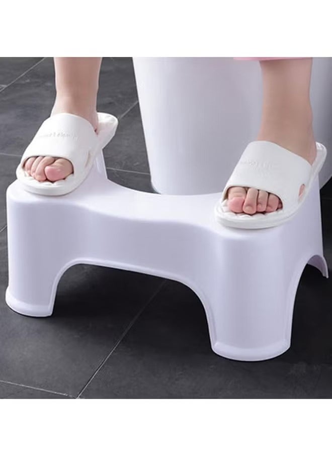 Bathroom Toilet Stool White 44.5x28x21centimeter