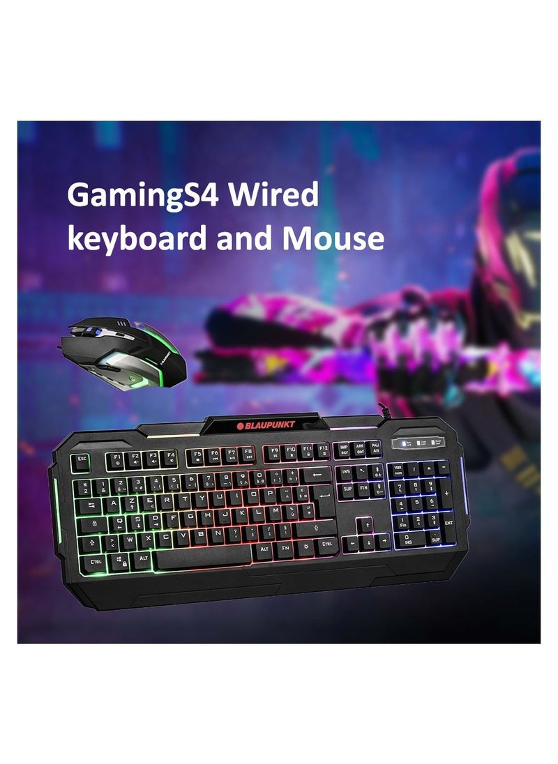 Blaupunkt - Wired Keyboard and Mouse Gaming Combo and Mouse Pad - Image 1
