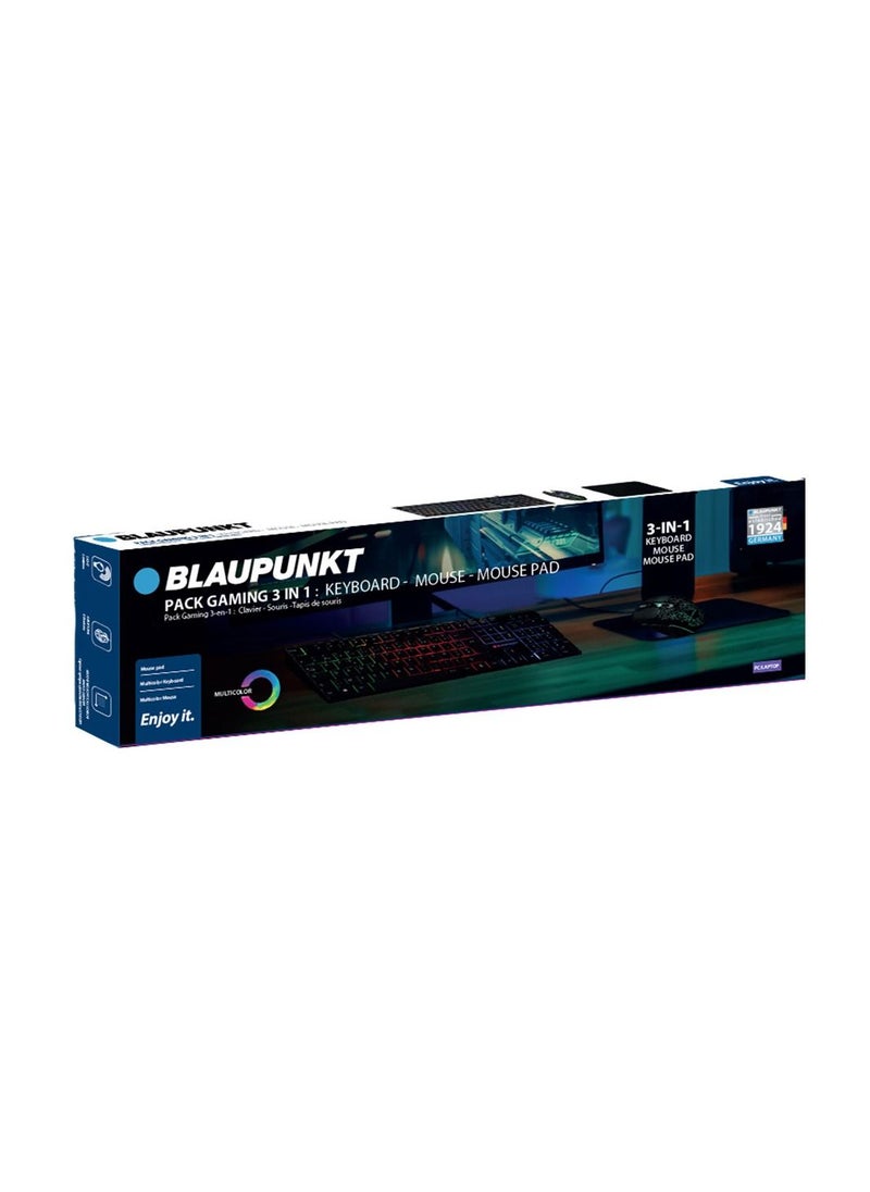 Blaupunkt - Wired Keyboard and Mouse Gaming Combo and Mouse Pad - Image 1