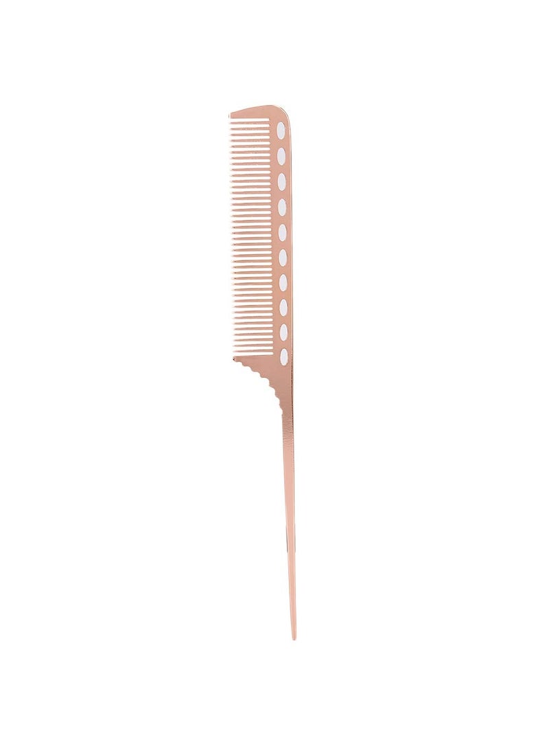 ViaGasaFamido - Aluminum Comb SetRose Gold CombTail Pin Tail Comb Portable Rat Tail Comb Aluminum Pintail Comb Hair Barber Comb Teasing Combs For Men 3 Pack Rose Gold - Image 1