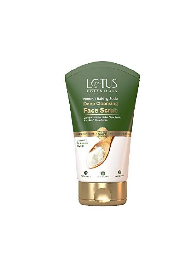 LOTUS BOTANICALS Baking Soda Deep Cleansing Face Scrub| Oil Control Anti Acne | Sulphate Silicon & Chemical Free | For Normal;Oily or Combination Skin | 100g  - Image 2