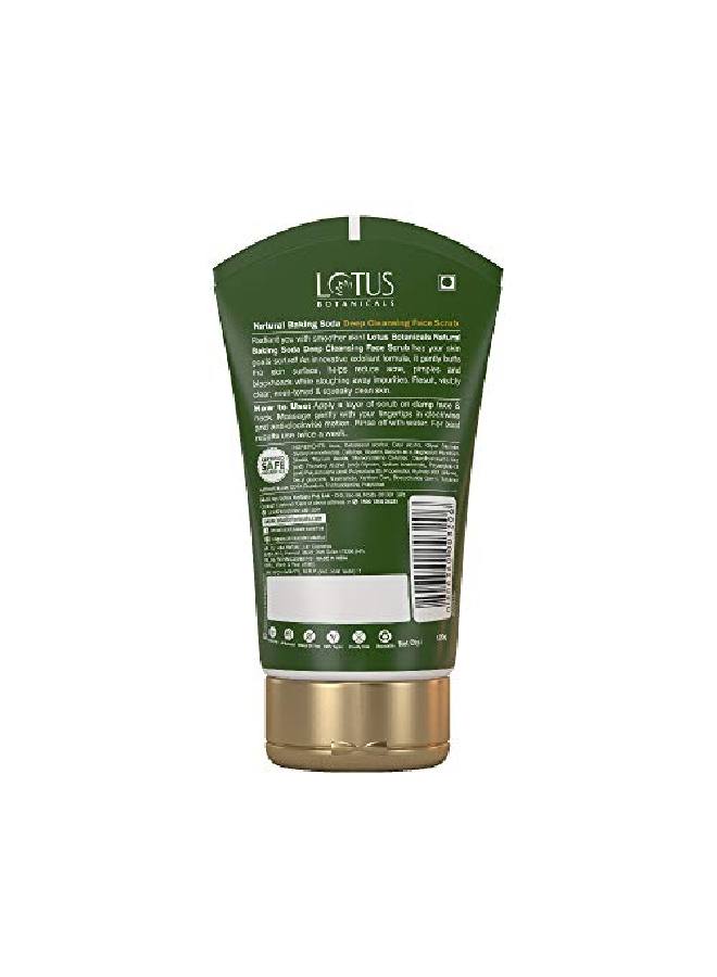 LOTUS BOTANICALS Baking Soda Deep Cleansing Face Scrub| Oil Control Anti Acne | Sulphate Silicon & Chemical Free | For Normal;Oily or Combination Skin | 100g  - Image 3