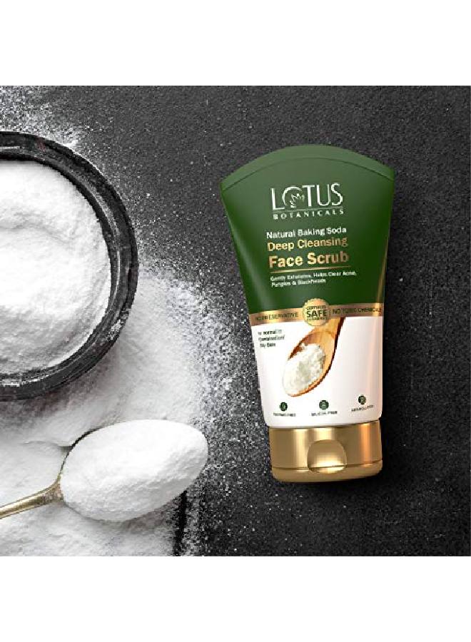 LOTUS BOTANICALS Baking Soda Deep Cleansing Face Scrub| Oil Control Anti Acne | Sulphate Silicon & Chemical Free | For Normal;Oily or Combination Skin | 100g  - Image 4