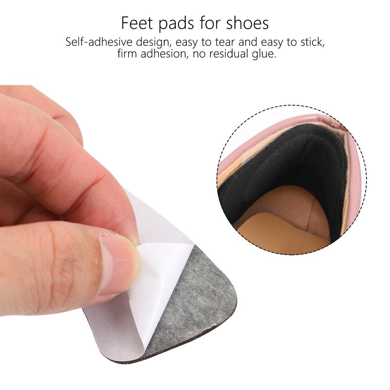 Black Anti Wear Heel Stickers Thickened Breathable Sponge Cushions For Foot Protection Prevent Blisters - Image 4