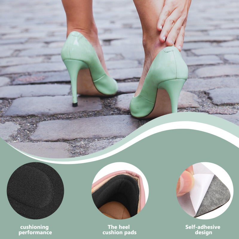 Black Anti Wear Heel Stickers Thickened Breathable Sponge Cushions For Foot Protection Prevent Blisters - Image 5