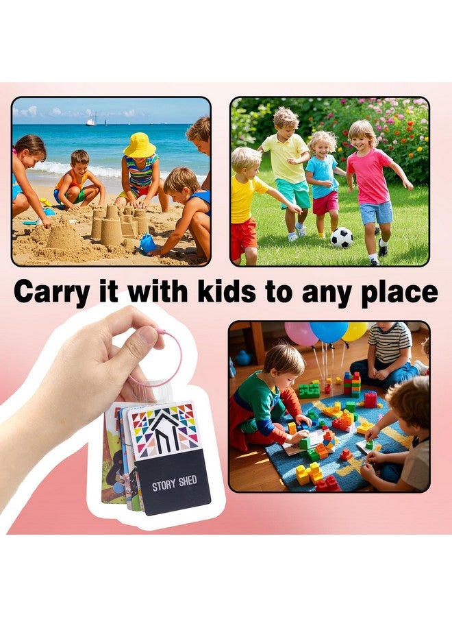 xcivi xcivi Card Holder for Yoto Audio Player, Designed for Yoto Cards Rings and Tabs 260PCS Self Adhesive Tabs with 10 Loops, Kids Travel Carrier of Yoto Card Accessories  - Image 5