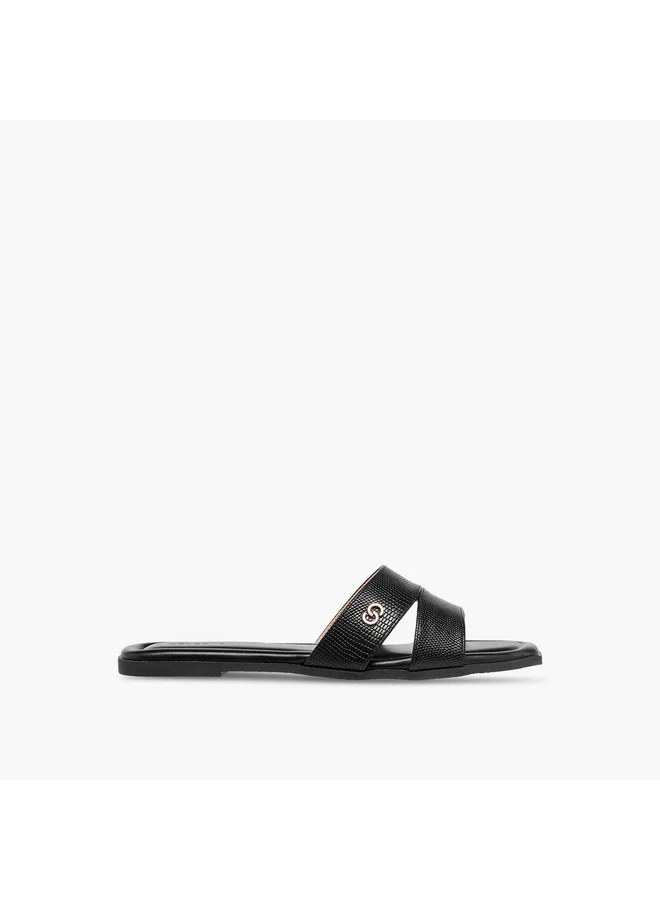 Celeste Women's Textured Slip-On Flat Sandals