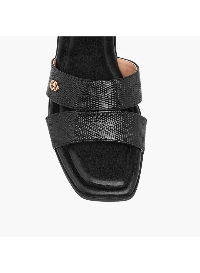 Celeste Women's Textured Slip-On Flat Sandals