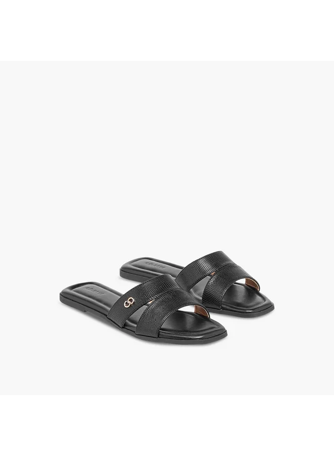Celeste Women's Textured Slip-On Flat Sandals