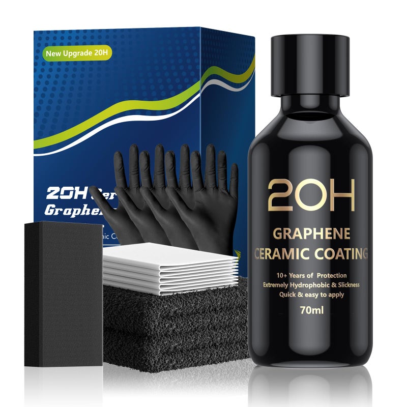 DRONAR 20H Advanced Graphene Ceramic Coating for Cars (70ml) - Car Detailing Kit, 10+ Years of Long Lasting Protection, Apply After Car Wash & Paint Correction, Ultra High Gloss - Image 1
