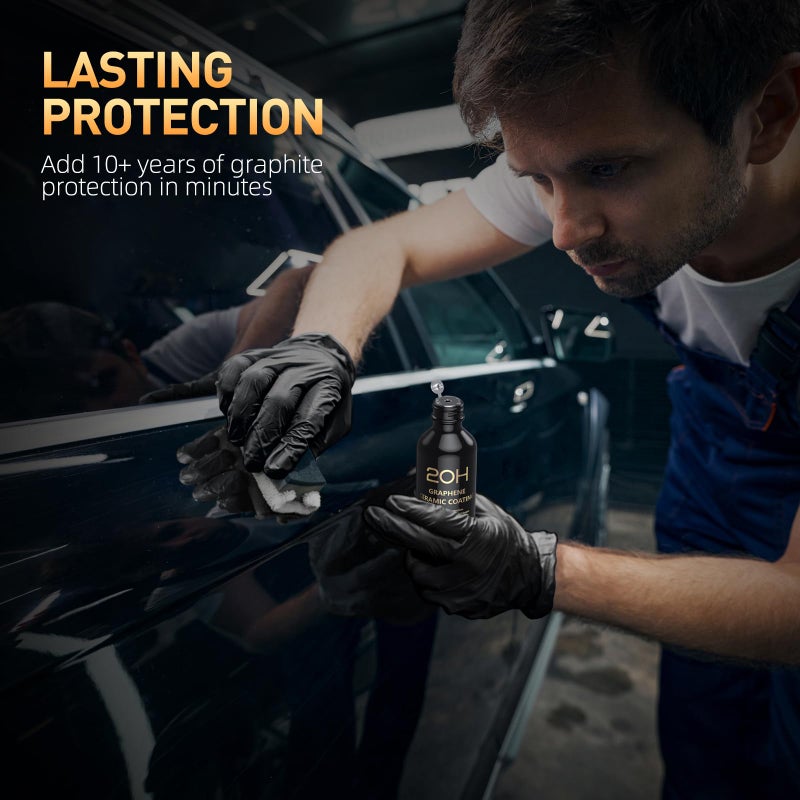 DRONAR 20H Advanced Graphene Ceramic Coating for Cars (70ml) - Car Detailing Kit, 10+ Years of Long Lasting Protection, Apply After Car Wash & Paint Correction, Ultra High Gloss - Image 5
