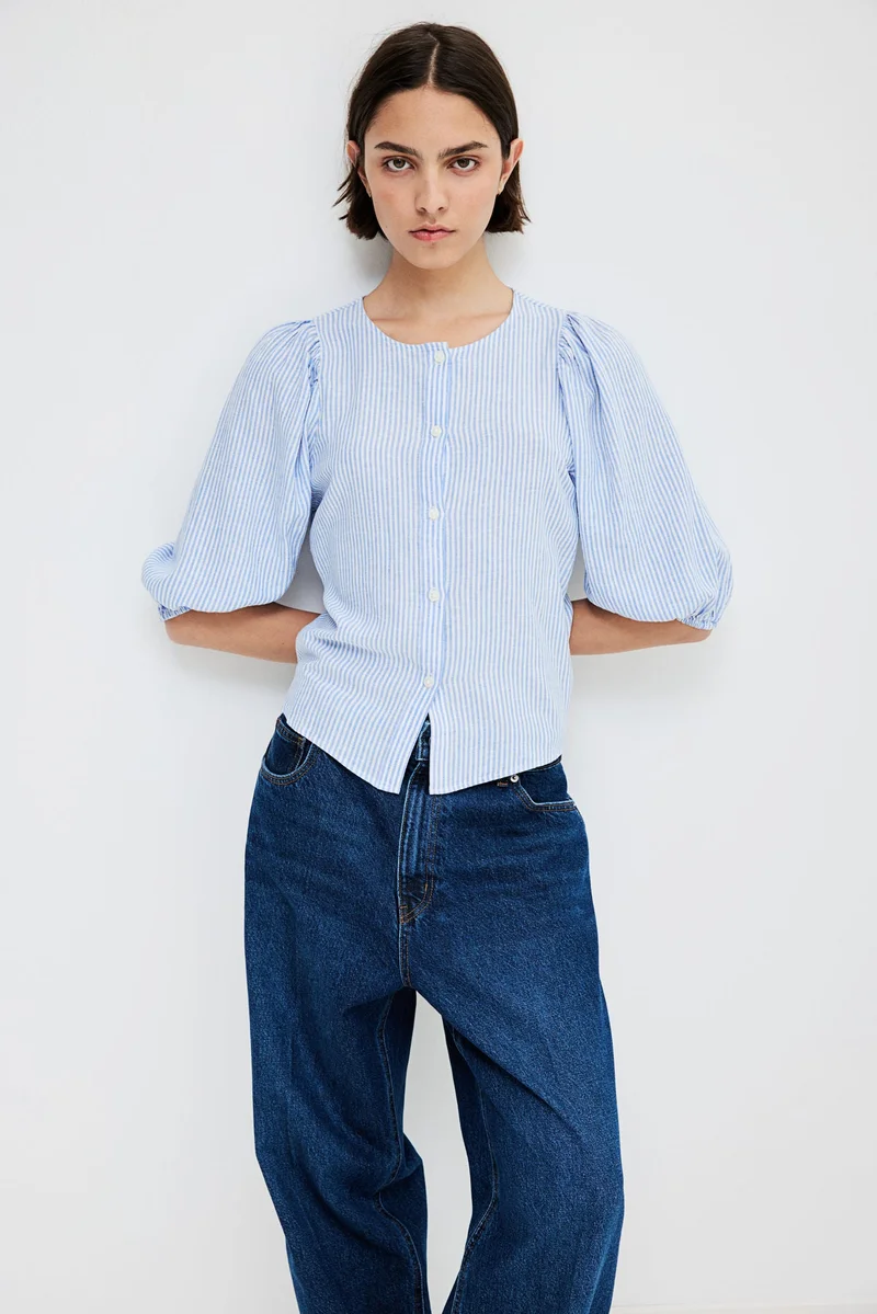 H&M Linen-blend blouse
