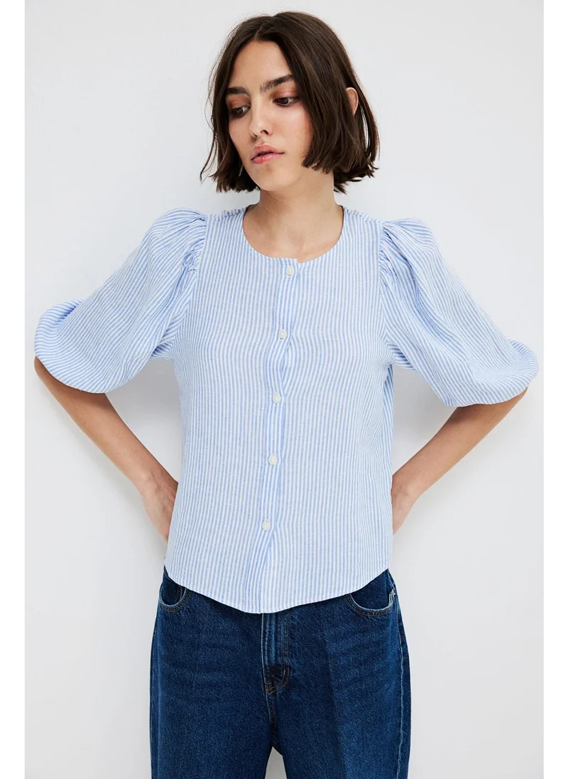 H&M Linen-blend blouse