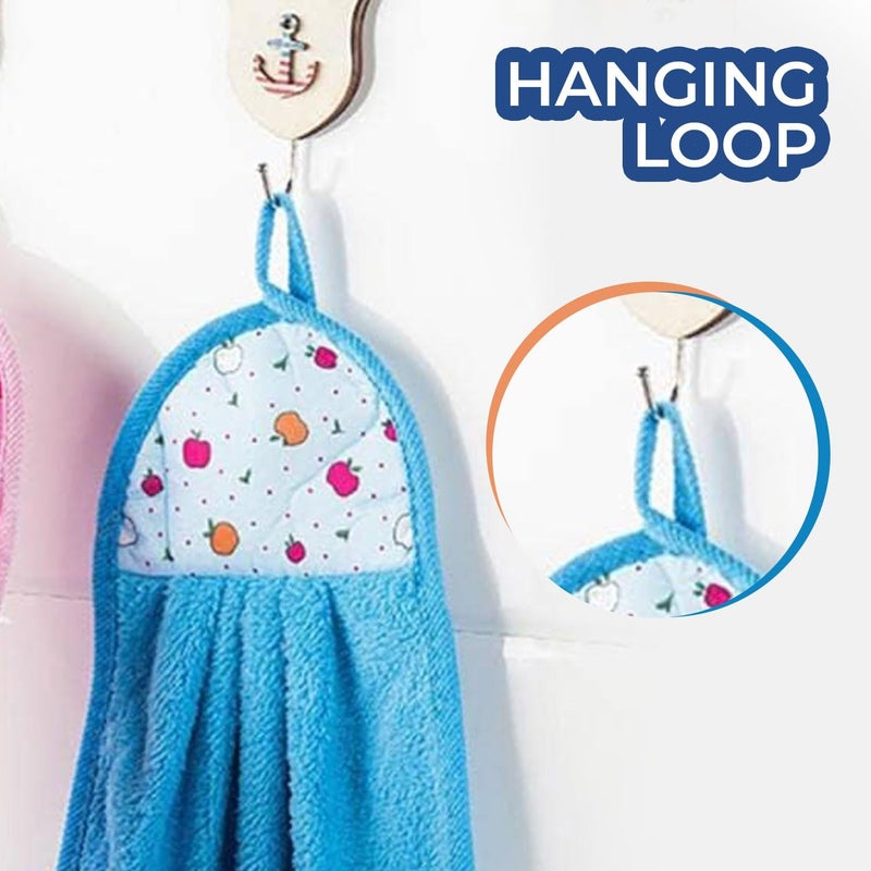 MAXOSHINE Microfiber Wash Basin Hand Towel-Sink Towel with Hanging Loop-Lint Free Super Absorbent Kitchen Napkins (Multicolor Pack of 5) - Image 5