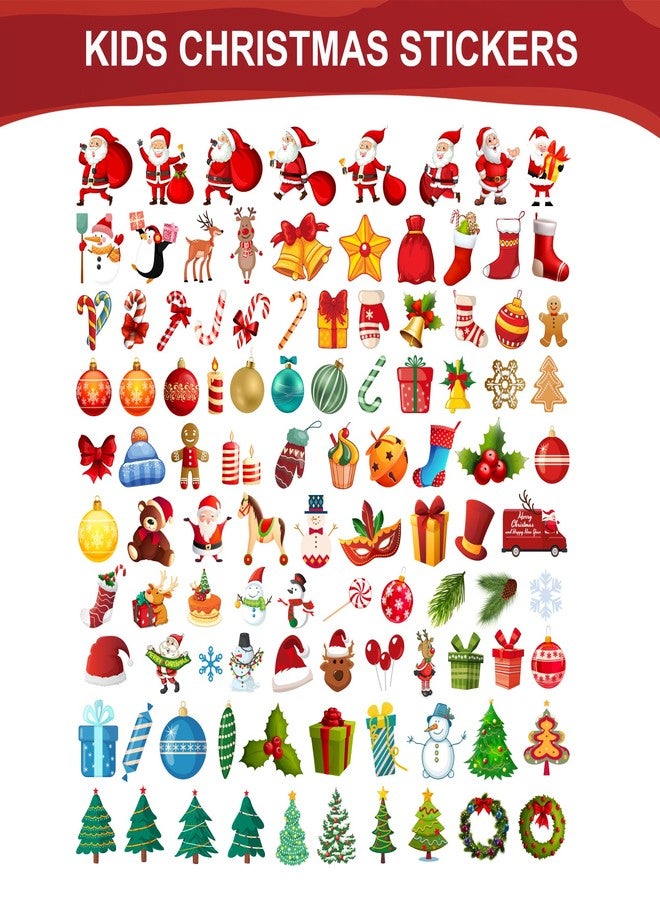 NDakter 500PCS Christmas Gift Tags Stickers, Self-Adhesive Christmas Name Tags, Christmas Labels for Presents, Holiday Cute Kraft Xmas Kids Stickers for Gifts Boxes, Wrapping Paper，Envelope，Cards, Letters - Image 5